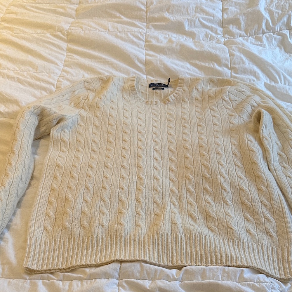 Polo Ralph Lauren Cream Cable Knit Sweater